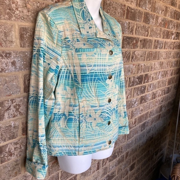 Jamaica Bay Floral Print Button Front Jacket PXL - Picture 3 of 12